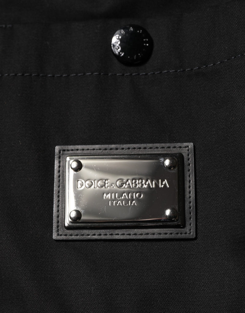 Black Short Sleeve Button Men Casual Shirt Dolce & Gabbana