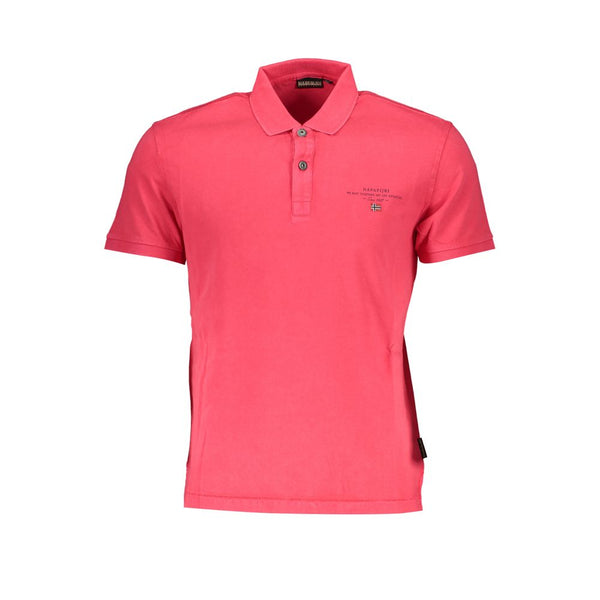 Pink Cotton Polo Shirt Napapijri