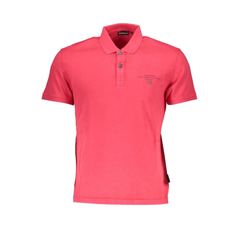 Pink Cotton Polo Shirt Napapijri