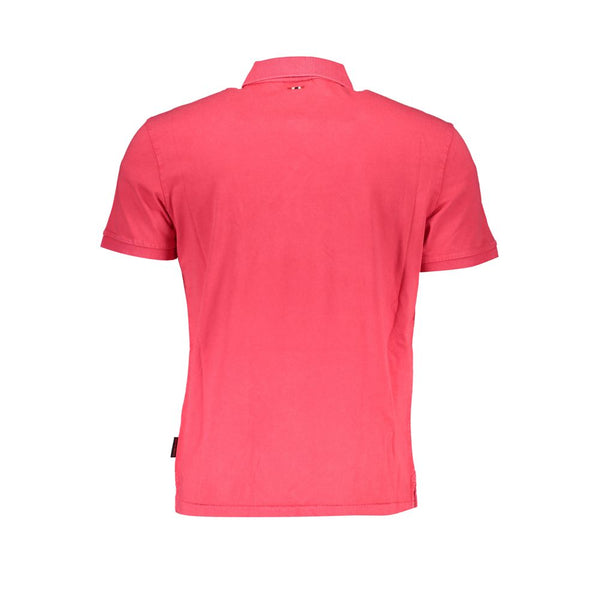 Pink Cotton Polo Shirt Napapijri