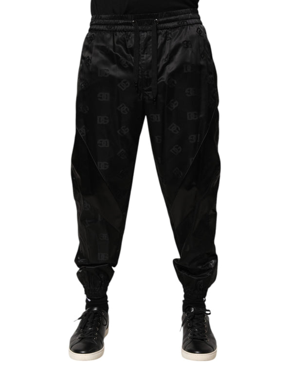 Black Logo DG Print Men Jogger Sweatpants Pants Dolce & Gabbana