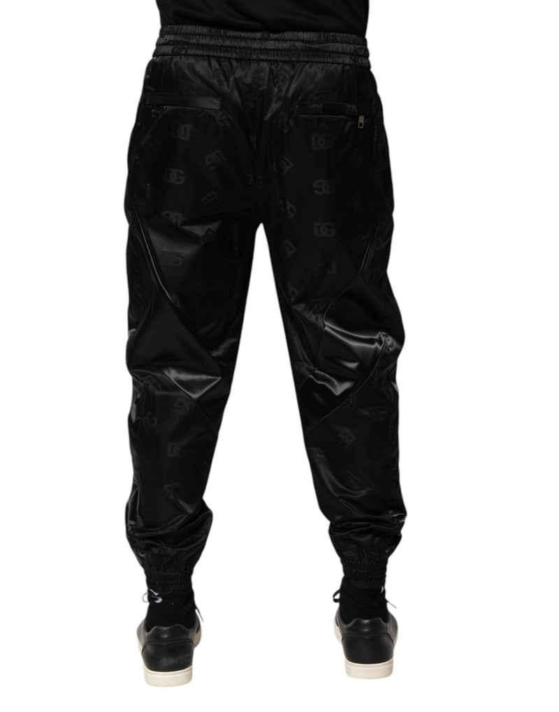 Black Logo DG Print Men Jogger Sweatpants Pants Dolce & Gabbana