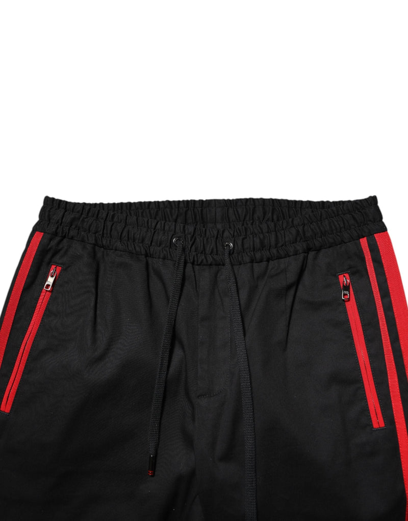 Red Stripe Cotton Logo Jogger Sweatpants Pants Dolce & Gabbana