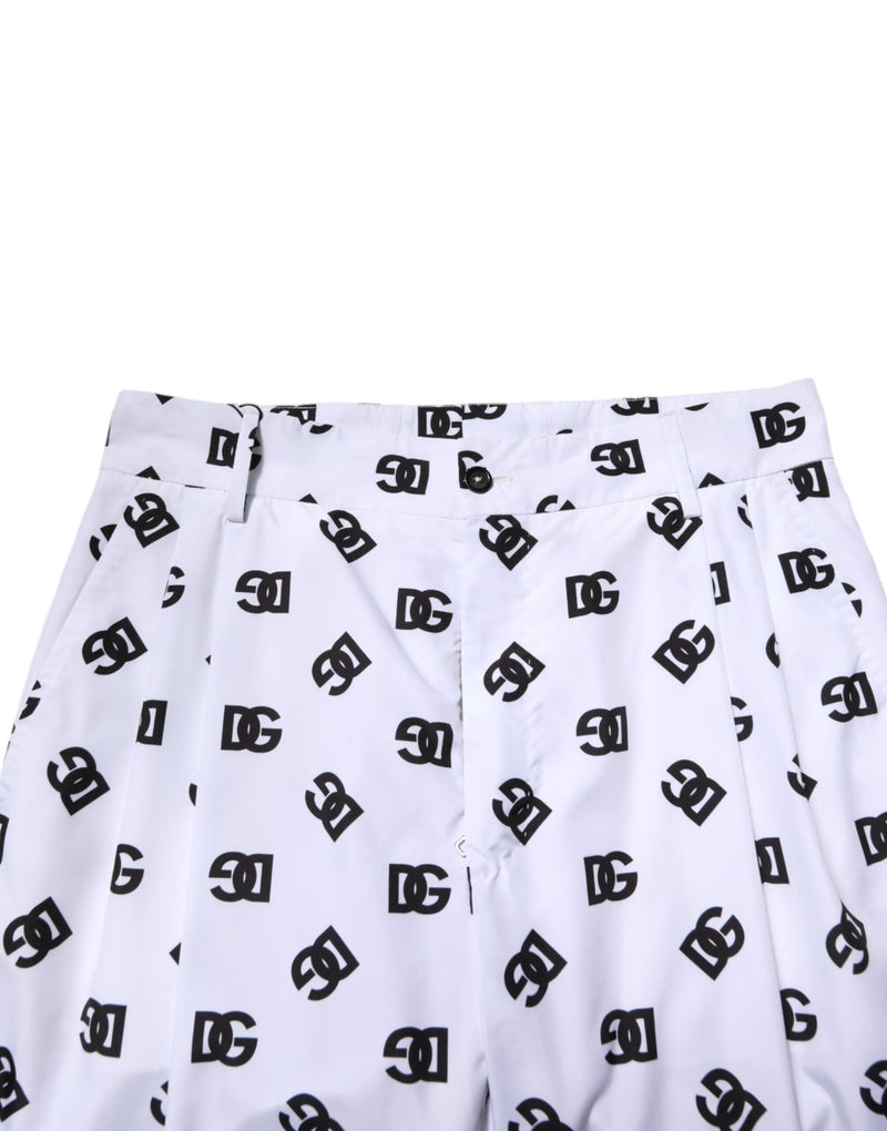White Logo Cotton Skinny Denim Trouser Pants Dolce & Gabbana