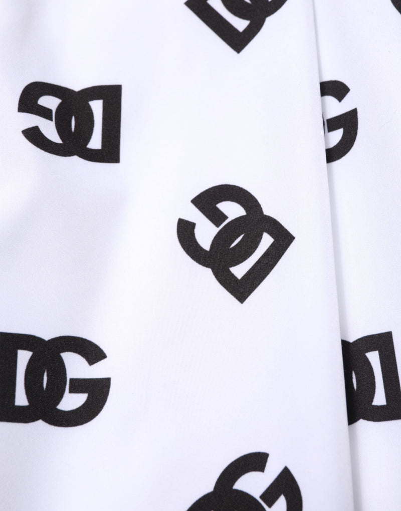 White Logo Cotton Skinny Denim Trouser Pants Dolce & Gabbana
