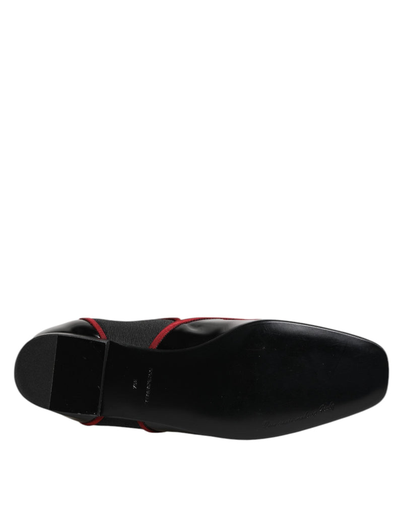 Black Jackie Buttoned Chelsea Boots Shoes Dolce & Gabbana