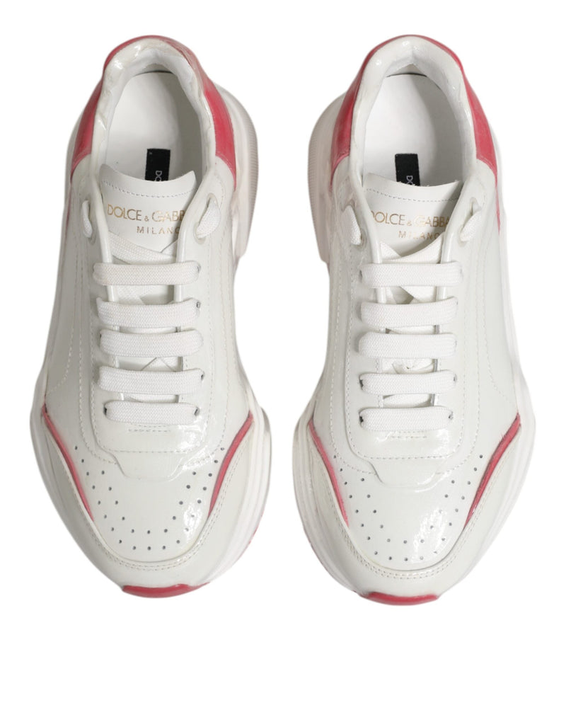 White Pink Daymaster Low Top Sneakers Shoes Dolce & Gabbana
