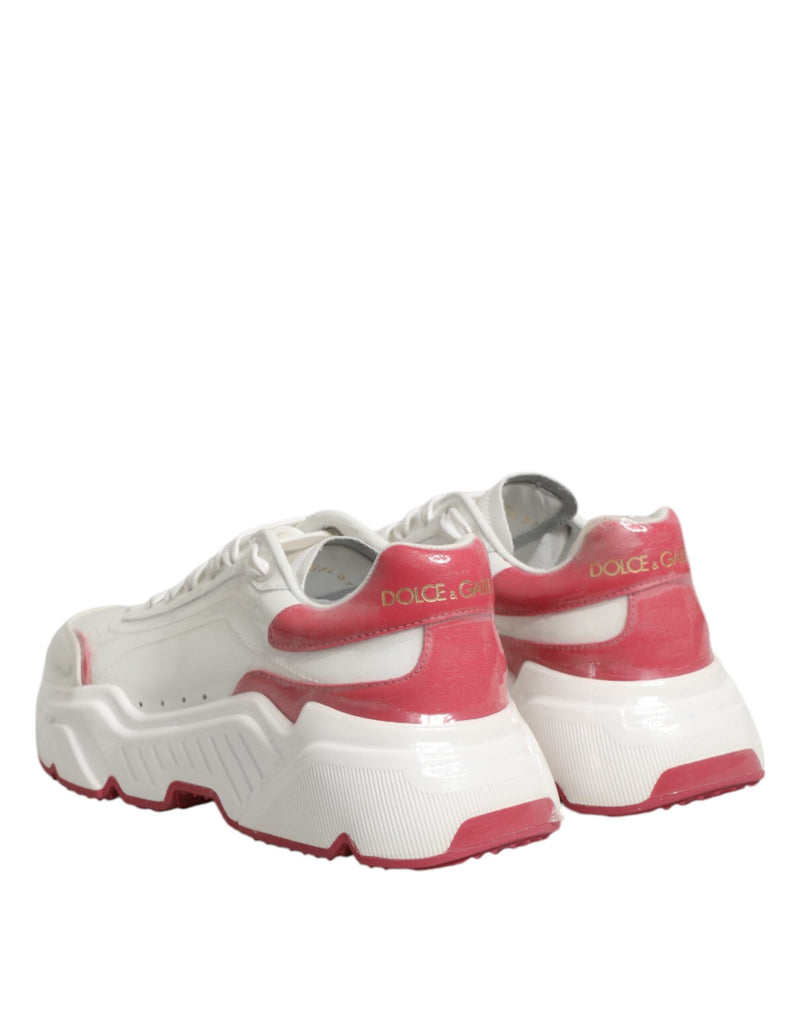 White Pink Daymaster Low Top Sneakers Shoes Dolce & Gabbana
