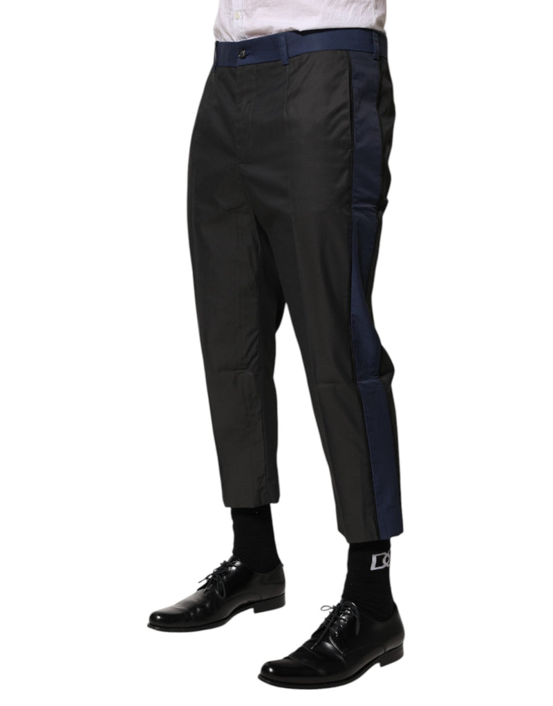 Gray Blue Cotton 3/4 Chinos Crop Trouser Pants Dolce & Gabbana