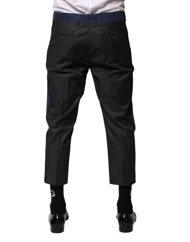Gray Blue Cotton 3/4 Chinos Crop Trouser Pants Dolce & Gabbana