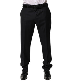 Black Wool Men Formal Dress Trouser Pants Dolce & Gabbana