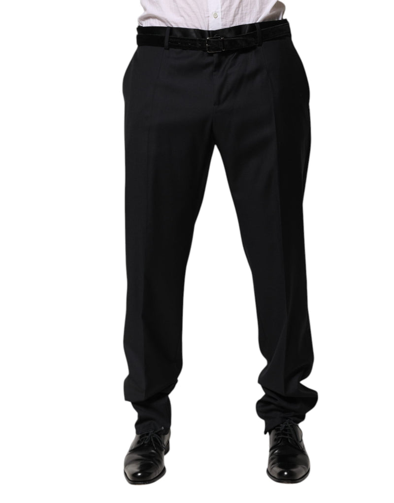 Black Wool Men Formal Dress Trouser Pants Dolce & Gabbana