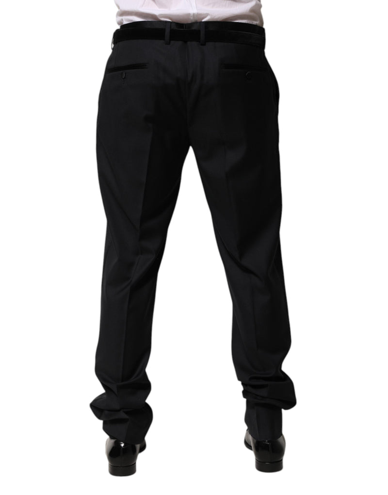 Black Wool Men Formal Dress Trouser Pants Dolce & Gabbana