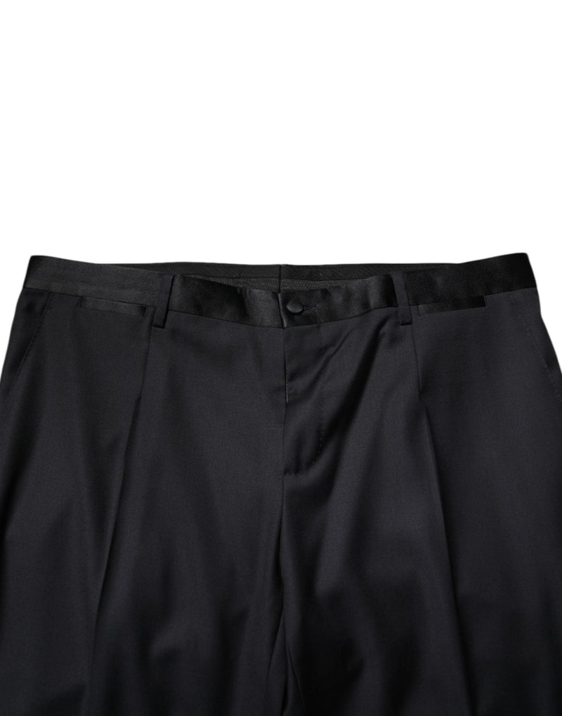 Black Wool Men Formal Dress Trouser Pants Dolce & Gabbana