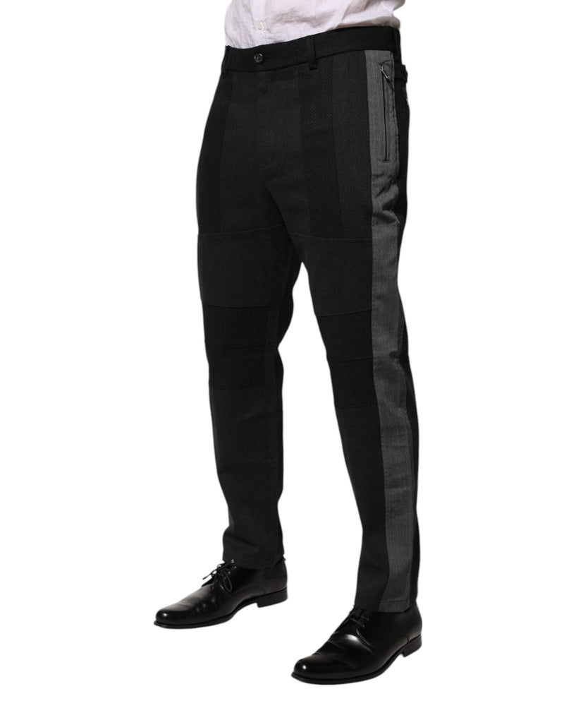 Black Gray Cotton Dress Formal Trouser Pants Dolce & Gabbana