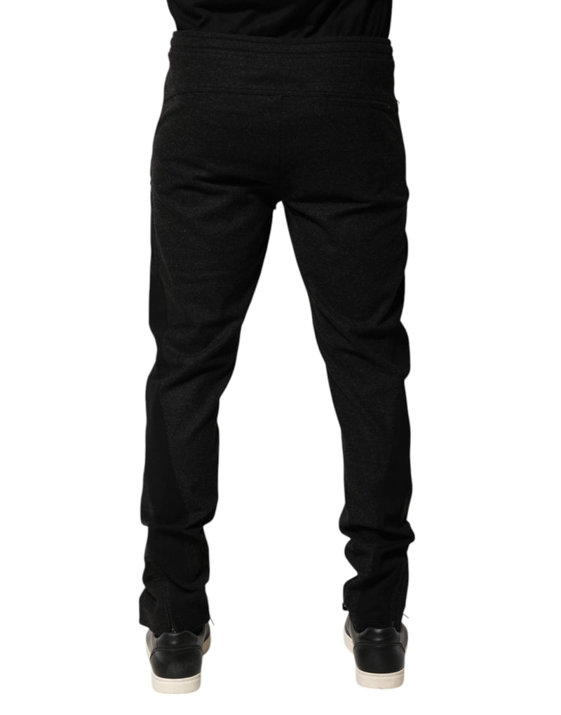 Marl Black Wool Blend Jogger Sweatpants Pants Dolce & Gabbana