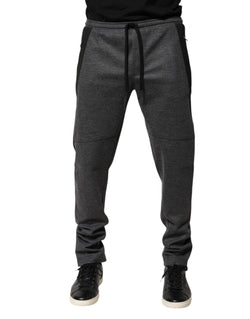Gray Black Wool Blend Jogger Sweatpants  Pants Dolce & Gabbana
