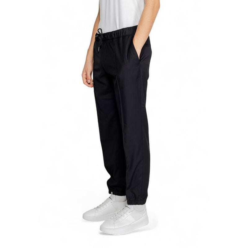 Black Polyester Pant Armani Exchange