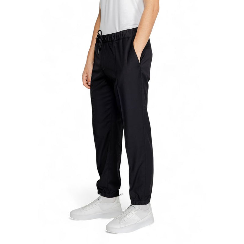 Black Polyester Pant Armani Exchange