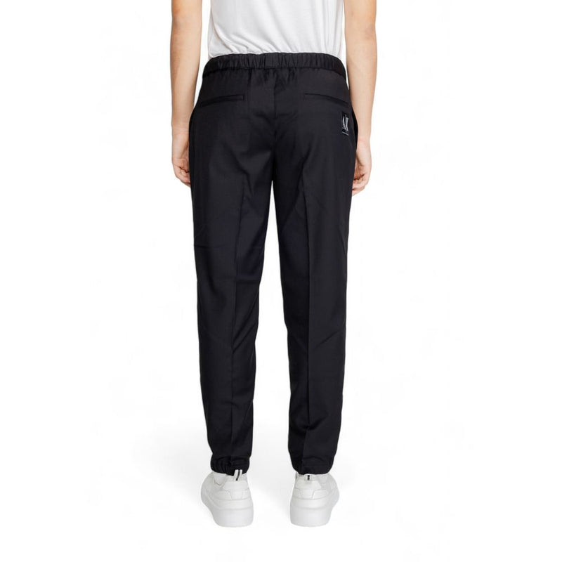Black Polyester Pant Armani Exchange