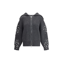 Rhinestones wool Cardigan PINKO