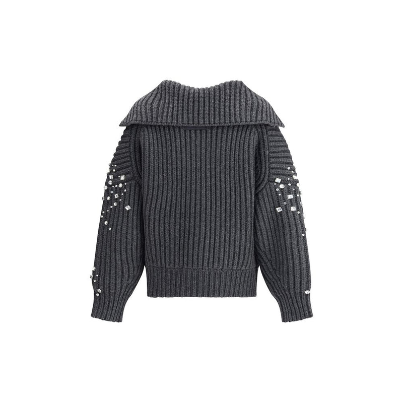 Rhinestones wool Cardigan PINKO