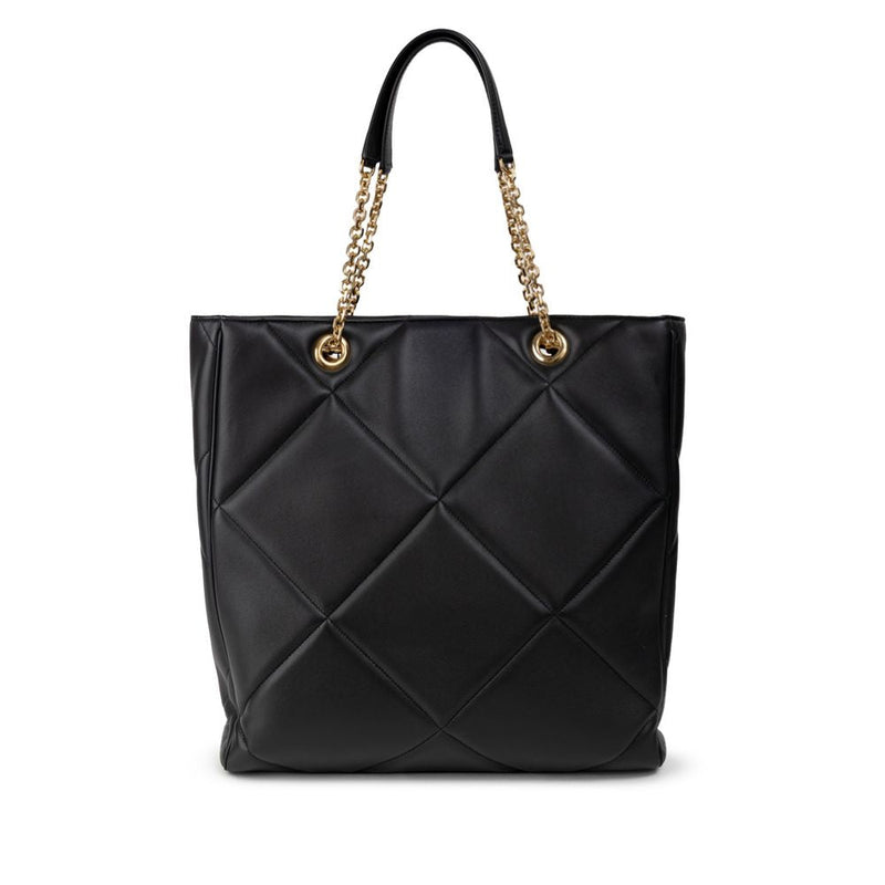 Black Leather Tote Bag Dolce & Gabbana