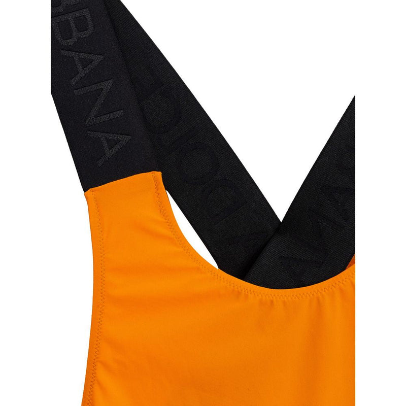 Orange Polyester One-Piece Swimsuit Dolce & Gabbana