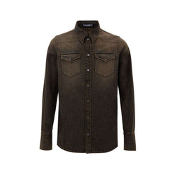 Brown Cotton Denim Dolce & Gabbana