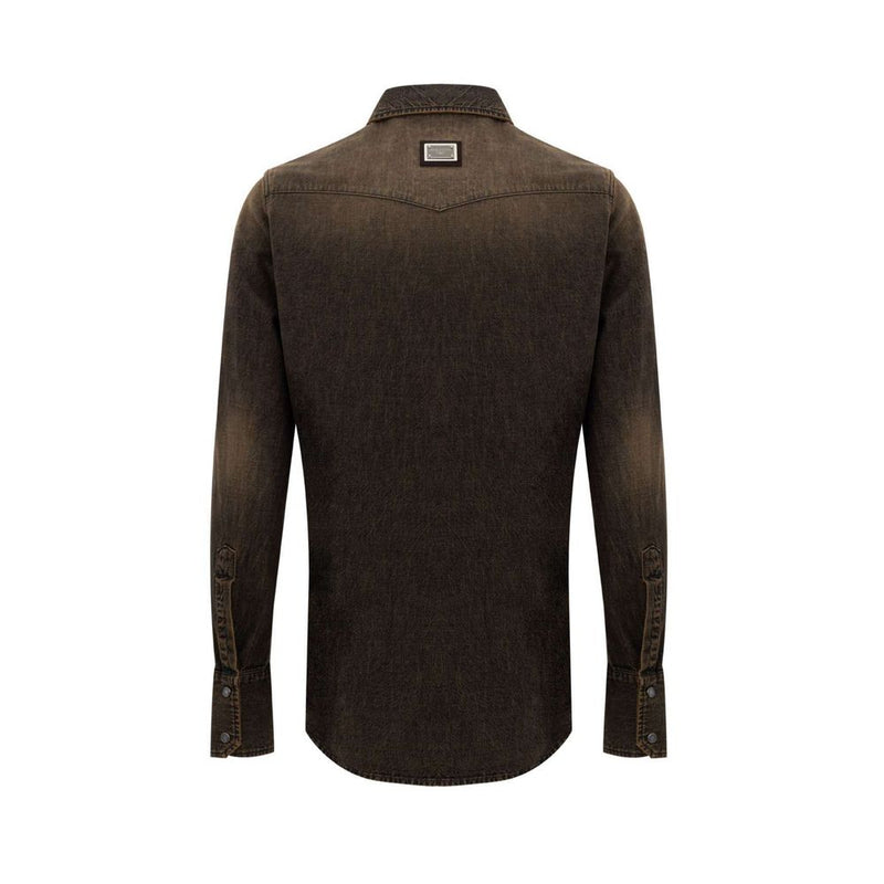Brown Cotton Denim Dolce & Gabbana