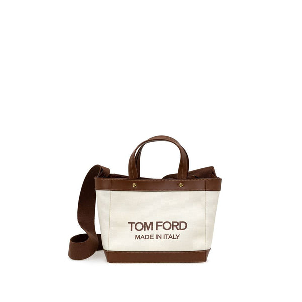 Beige Cotton Tote Bag Tom Ford