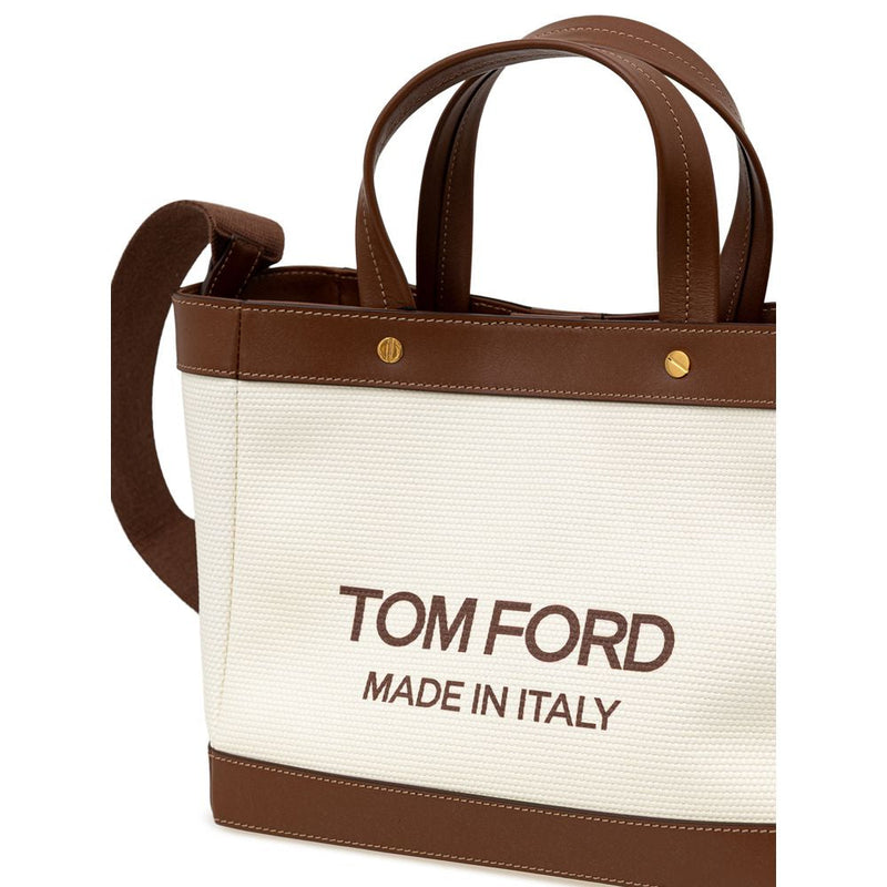 Beige Cotton Tote Bag Tom Ford