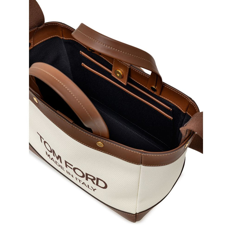 Beige Cotton Tote Bag Tom Ford