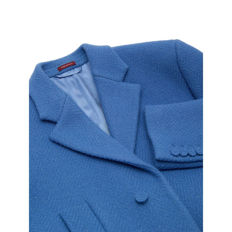 Blue Wool Coat Gucci
