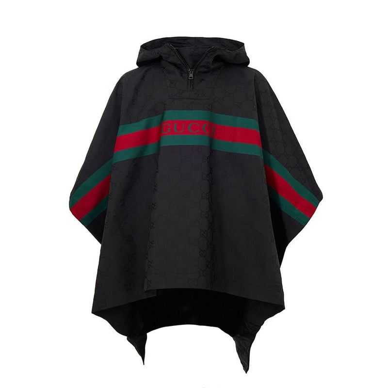 Black Polyester Trench Coat Gucci