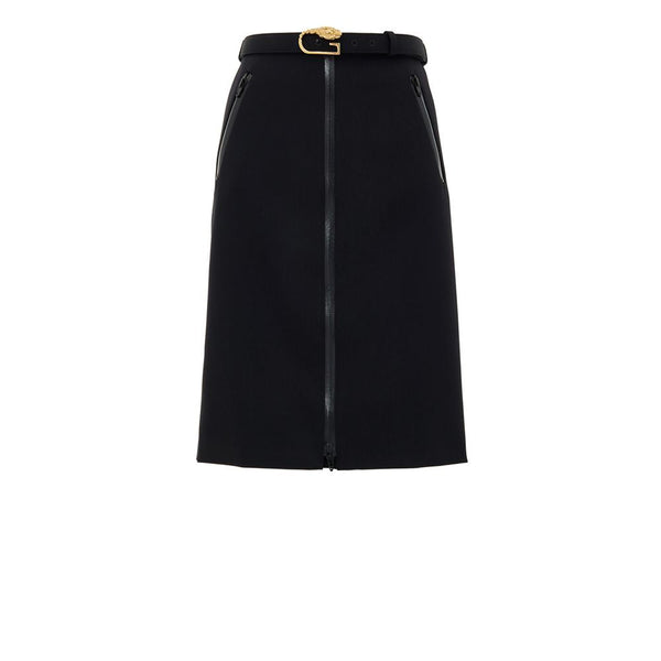 Black Wool Skirt Gucci