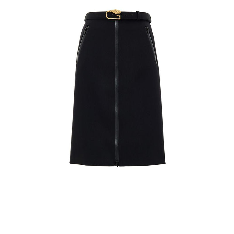 Black Wool Skirt Gucci