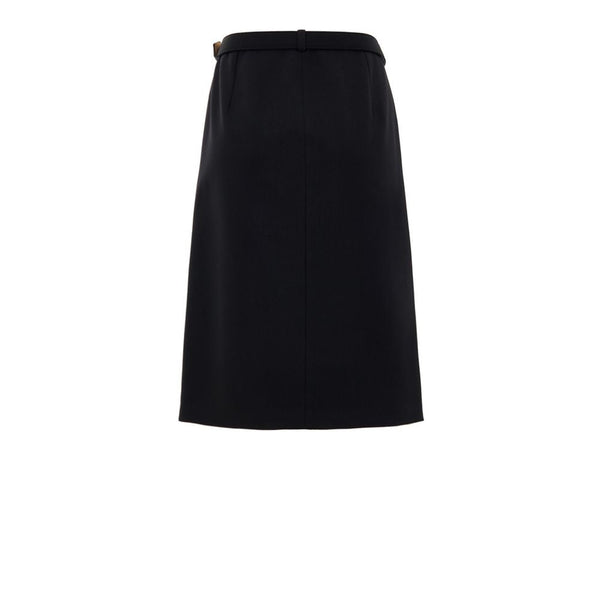 Black Wool Skirt Gucci