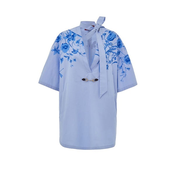 Blue Cotton Shirt Gucci
