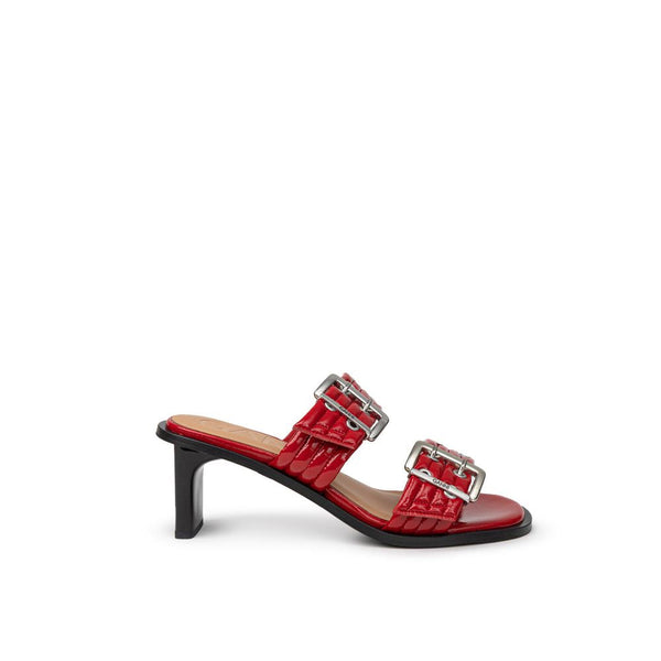 Red Leather Sandal Ganni