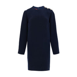 Navy Blue Wool Short Gucci
