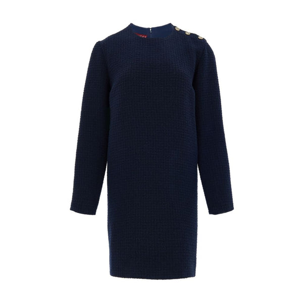 Navy Blue Wool Short Gucci