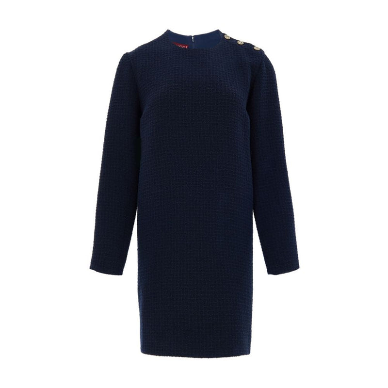 Navy Blue Wool Short Gucci