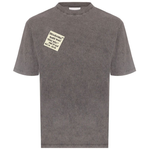 Gray Cotton T-Shirt Diego Venturino