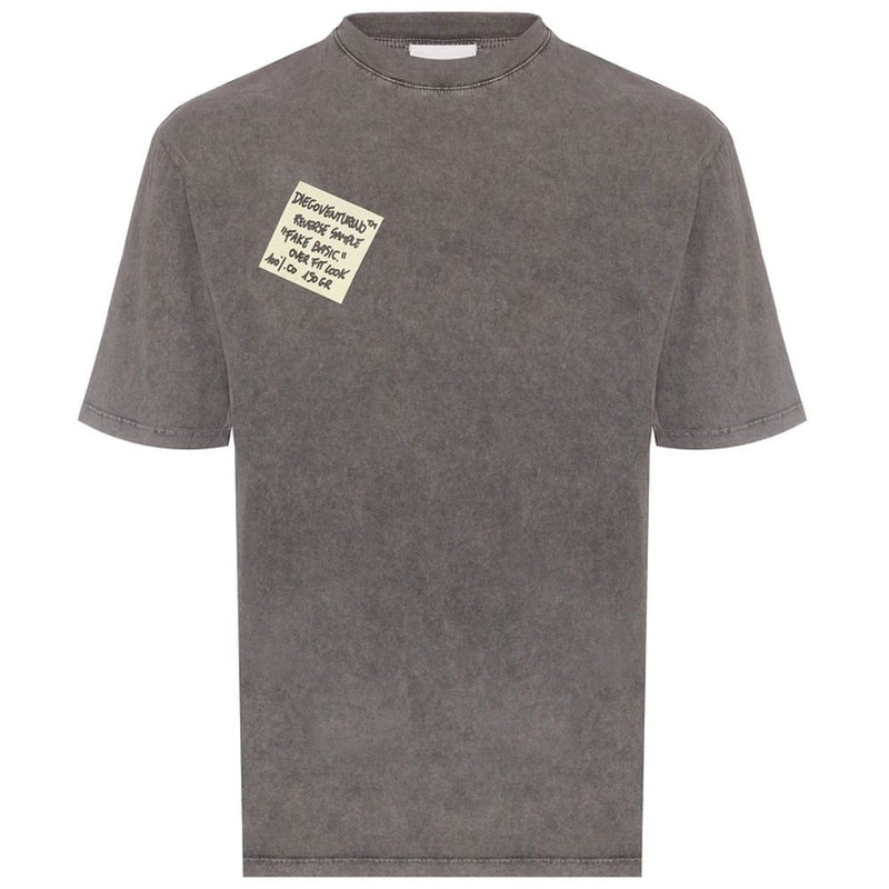 Gray Cotton T-Shirt Diego Venturino