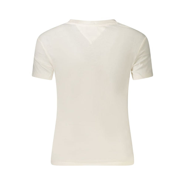 White Cotton Women T-Shirt Tommy Hilfiger