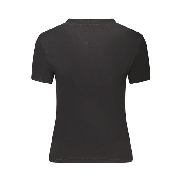 Black Cotton Women T-Shirt Tommy Hilfiger