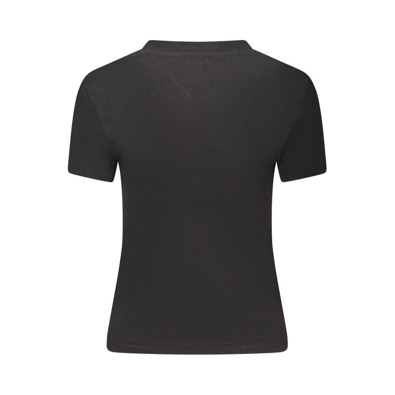 Black Cotton Women T-Shirt Tommy Hilfiger