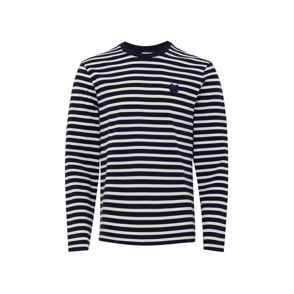 Blue Cotton Long Sleeve Maison Kitsuné