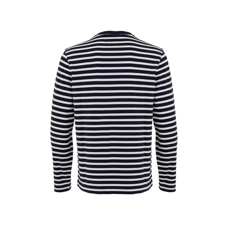 Blue Cotton Long Sleeve Maison Kitsuné
